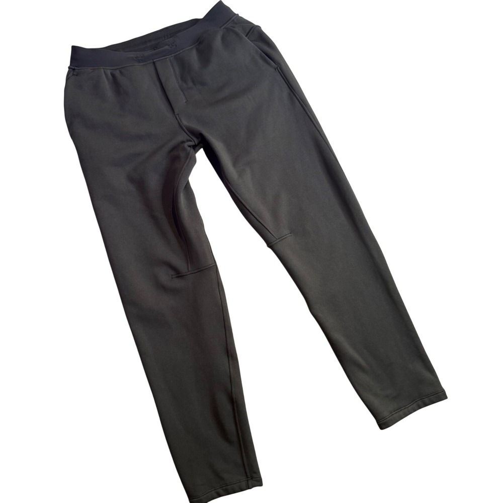Lululemon Men's Zeroed In Slim Fit Fleece Pants Size M Black Athletic Activewear